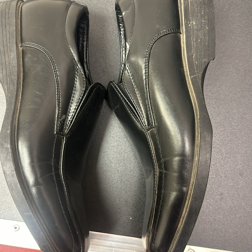 Bruno Marc Men’s black slip on square toe loafer  size 8.5 - Picture 5 of 11